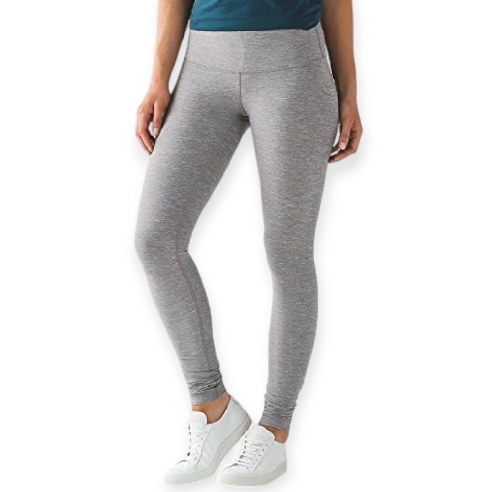 Lululemon Heathered Light Grey Sweater Leggings Size 6